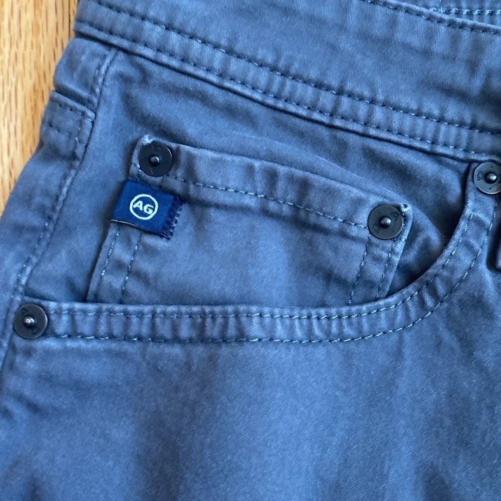 AG Adriano Goldschmied Tellis SUD Sueded Modern Slim Folkestone Gray Jeans 31x34 - Picture 4 of 7